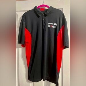 SPORT-TEK by PORT AUTHORITY RED/BLACK GOLF POLO SHIRT - "TUSKEGEE AIRMAN” - M/L